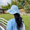 Bow bucket hat women's spring and summer women's sunshade basin hat showing small face ins big eaves sunscreen sun hat