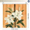 Elegant Lily Shower Curtain Durable Polyester Machine Washable With Hooks