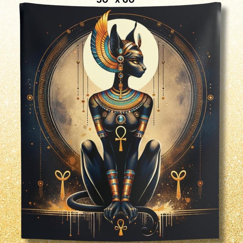 Egypt Bastet tapestry 75x100
