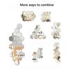 12/48pcs Hexagon Acrylic Mirror Wall Sticker Diamond Shaped Acrylic Tile Stickers Peel and Stick 3D Tile Wall Decals DIY Decor