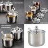 Stainless Steel Sugar Bowls With Clear Glass Lid And Spoon Perfect For Storing Salt Candy Coffee Bean In The Kitchens