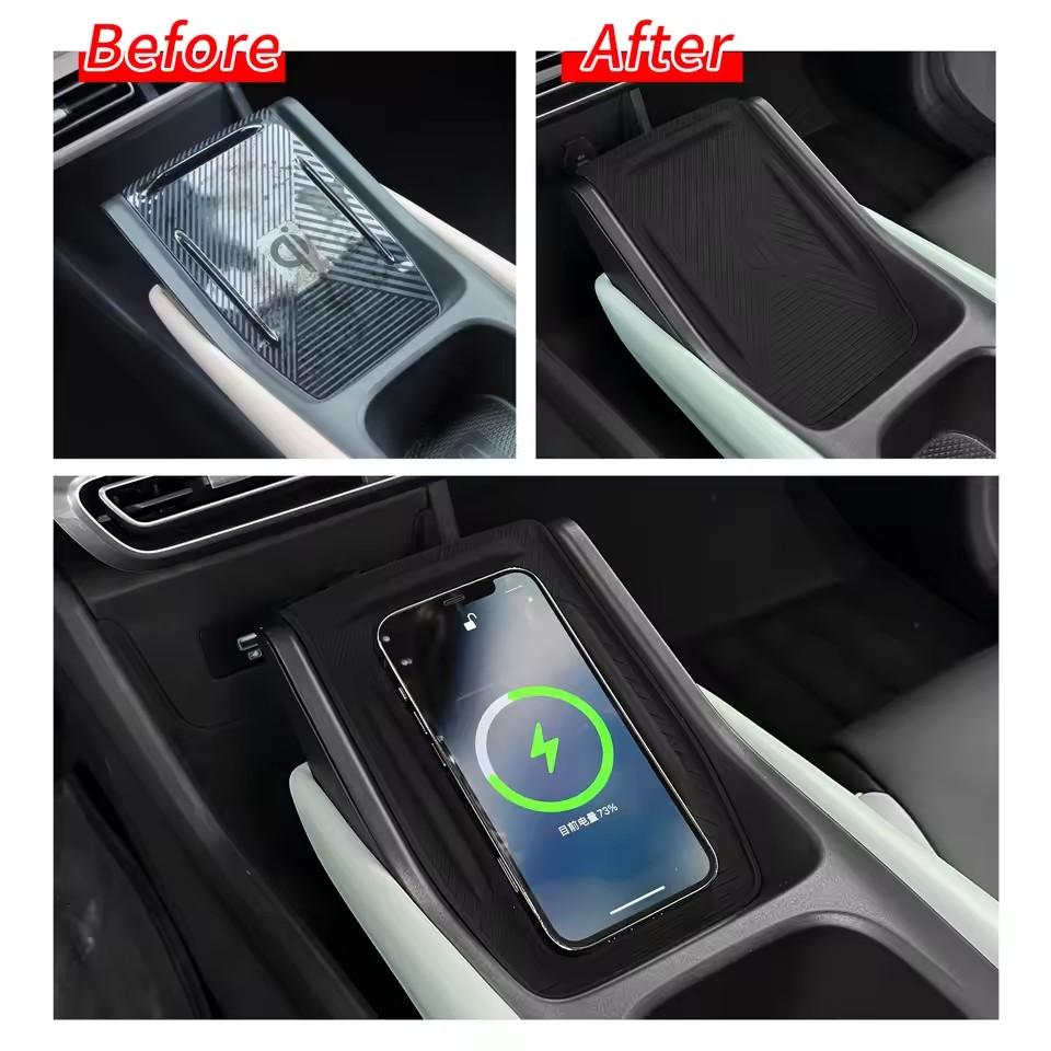 For BYD SEAGULL/BYD Dolphin Mini  Center Console Wireless Charger Pad Anti-slip Mat Car Accessiories