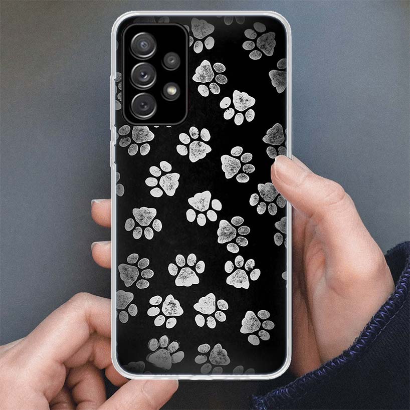 Cartoon Niedliche Hundepfoten Handyhülle Für Samsung Galaxy A51 A50 A71 A70 A41 A31 A21S A10 A20E A30 A40 A6 A7 A8 + A9 Weiches Silikon Sh