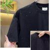 2026 Nieuw Heren T-shirt met Sterrenprint Korte Mouw: Europese Stijl Mode Casual Trendy Basislaag
