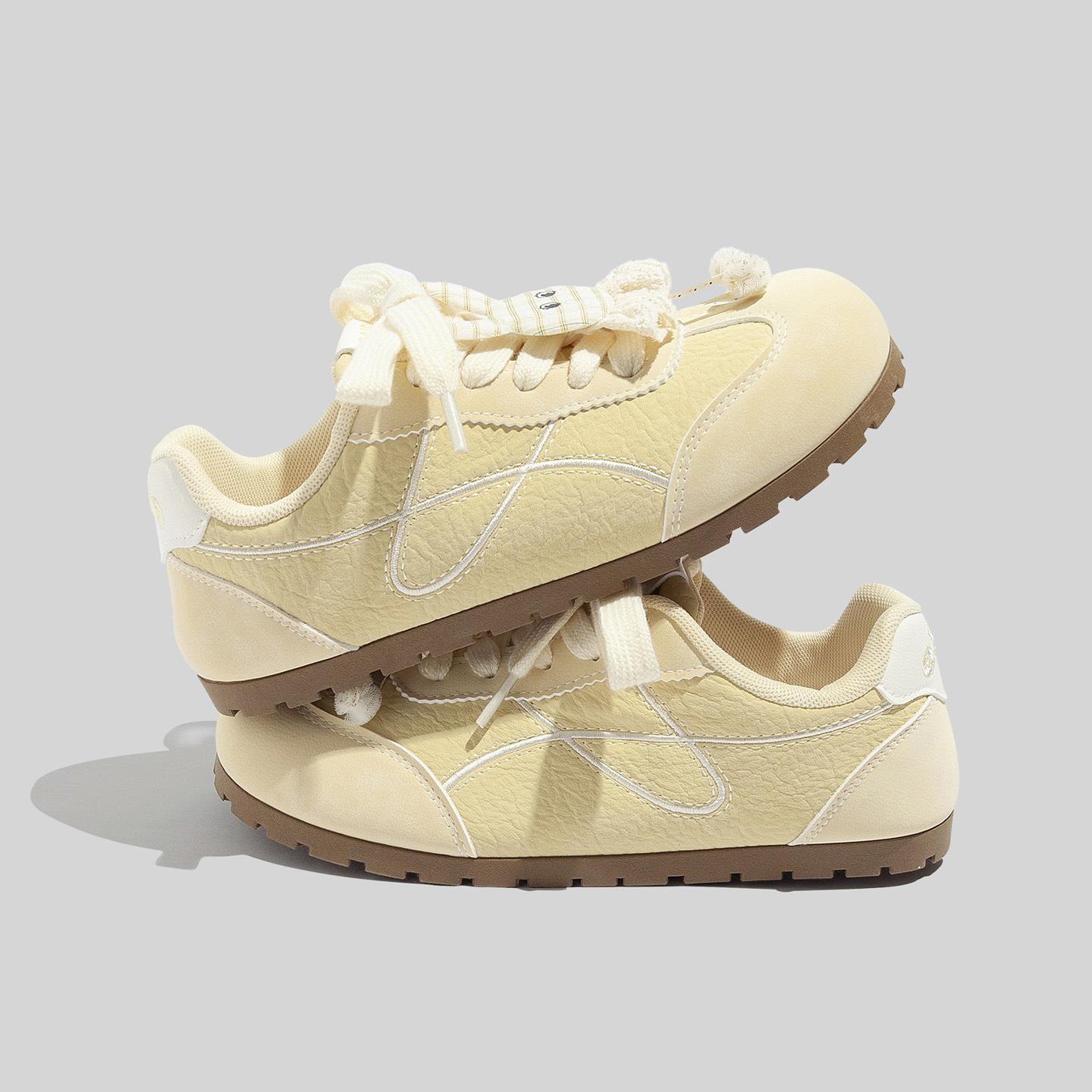 Повседневные моральные тренировочные туфли 22 весна новые студенты милый нишевый дизайн обувь на плоской подошве 35