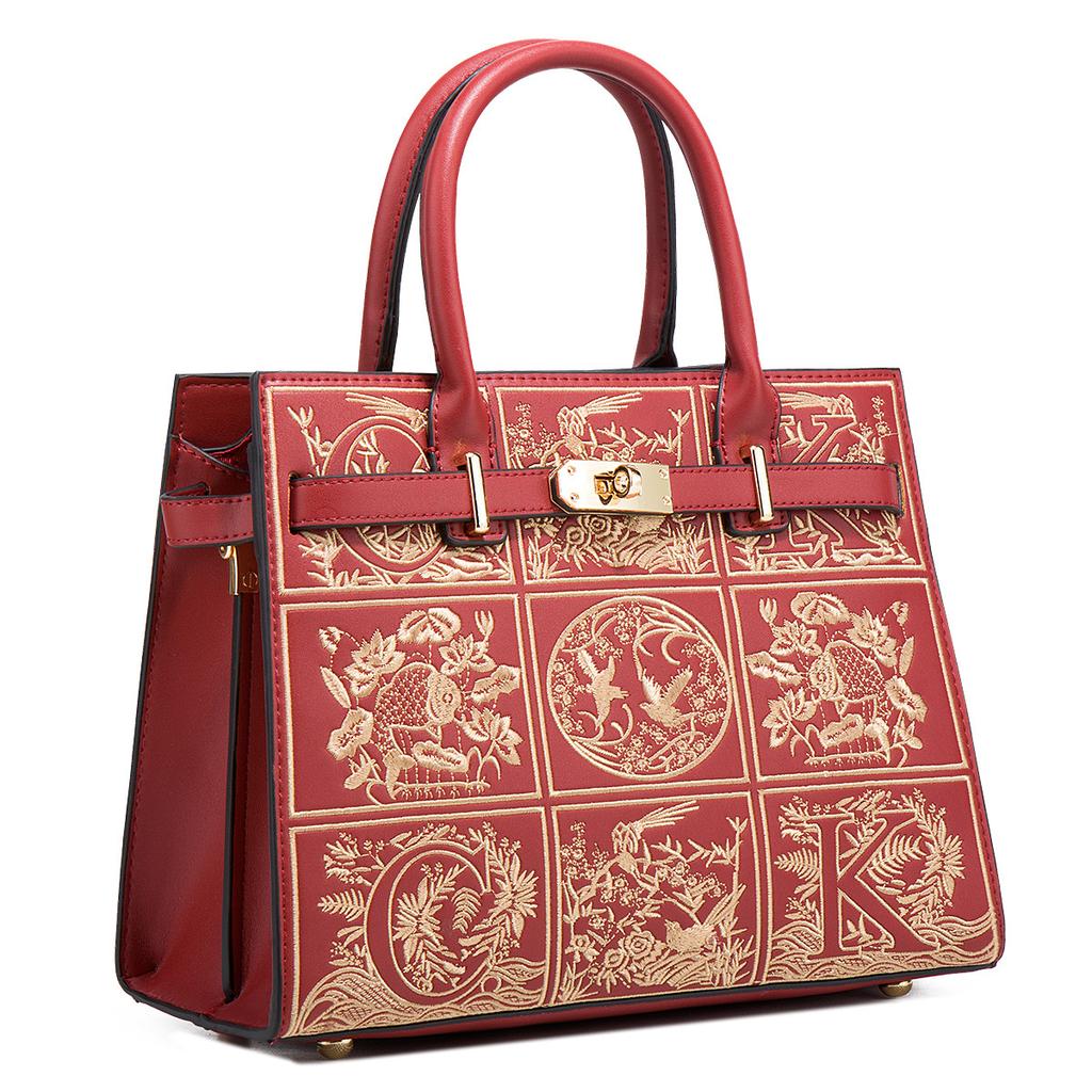 Mother'S Day Gift Embroidered Bride For Mother Red Wedding Bag Mother-In-Law High-End Handbag Messenger Women'S Bag