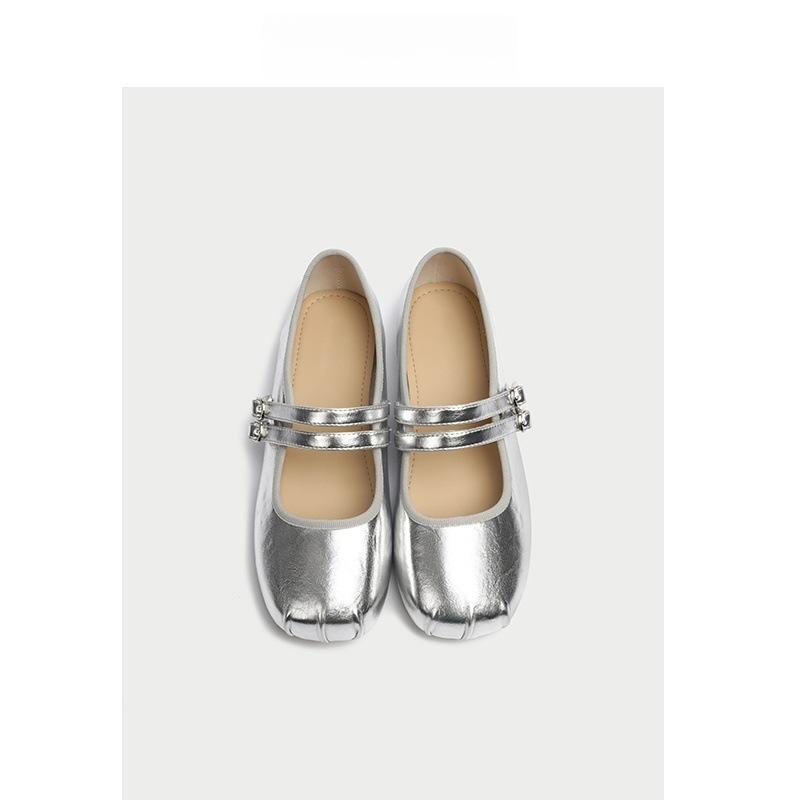 

Suding Home, Inner Height Increase French Single Shoes Women s Summer Shallow Mouth Double Belt Square Head Grandma Shoes Small Fragrant Mary Jane Sh 40 серебряный