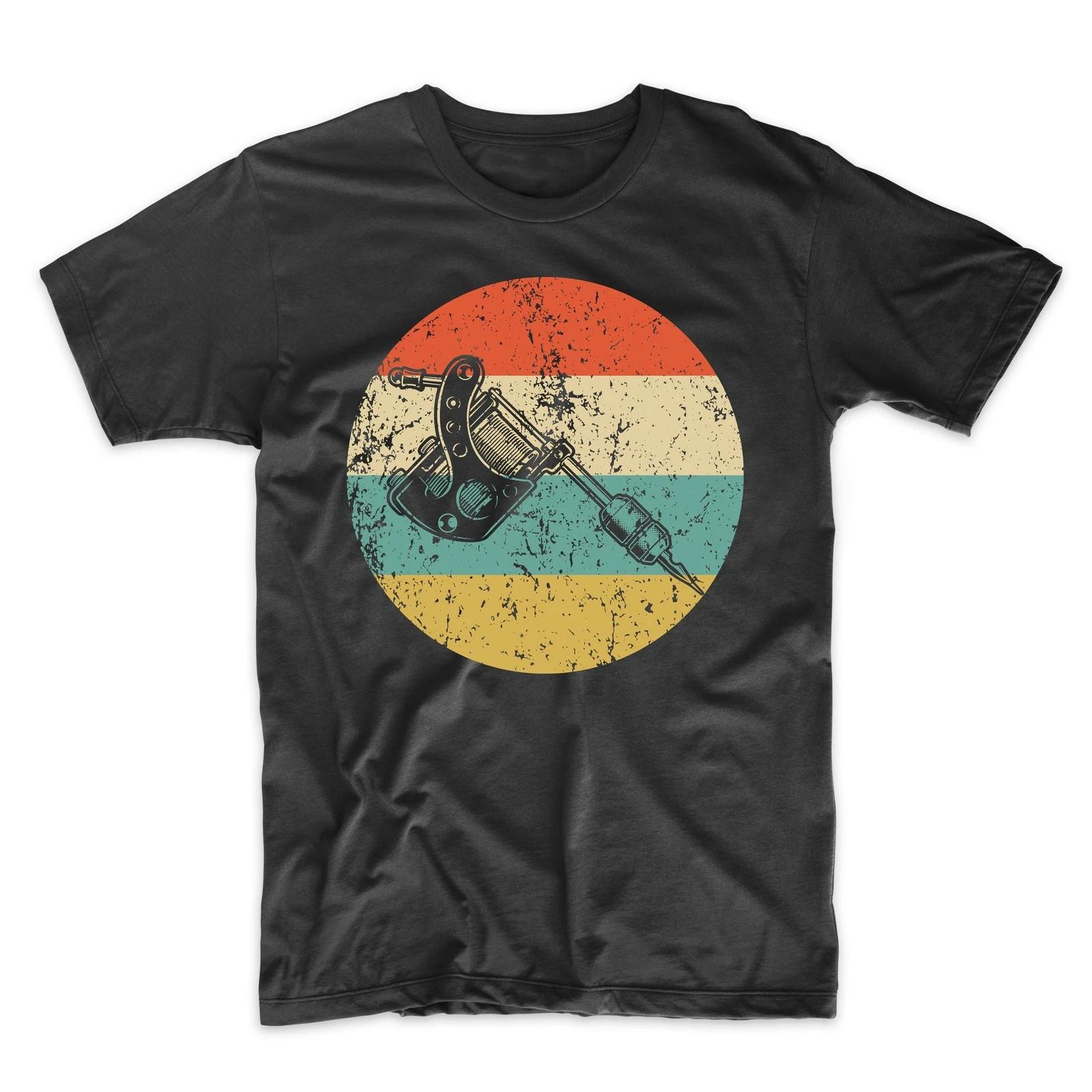 Men s Tattoo Artist Shirt - Retro Tattoo Gun Icon T-Shirt S