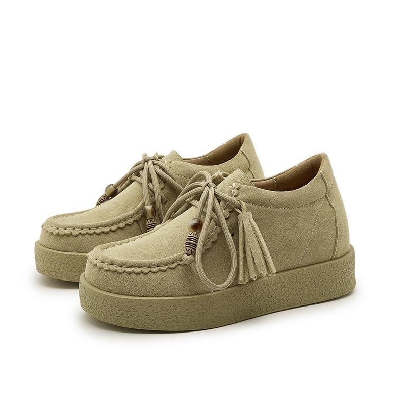 Star platform kangaroo shoes autumn new retro casual fashion board shoes women's muffin sole single shoes