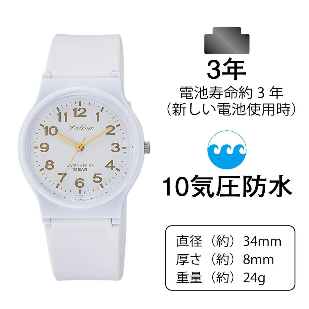 Citizen Falcon 10 ATM Water White Q&Q VS20-002 Watch, Resistant,