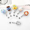 Office Supplies ID Card Hospital Badge Reel Holder Buckle Reel Clip Chest Pocket Clip Lanyard Badge
