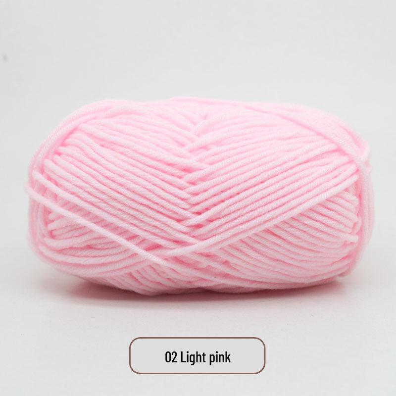 5-Strand Milk Cotton Yarn Scarf & Hand-Knitted Hat Yarn - Baby Soft, Medium Thickness, Free Shipping