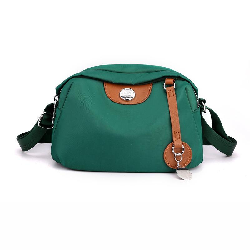 New Women Nylon Shoulder Bag Minimalist Color-Block Large Capacity Crossbody Bag Casual Lightweight Middle-Aged Mom Bag