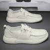 Round Toe Lace Up Loafers Soft Leather Shoes for Men Summer Sale Designer Adults Classic Original Social On Pu Man Casual Shoe