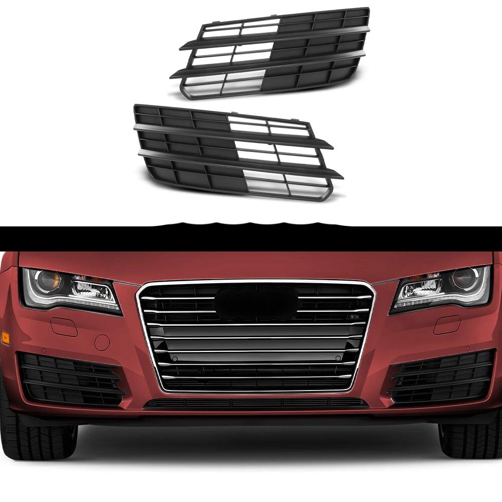 Set of Two Front Lower Bumper Fog Light Covers for For A7 2011-2014 OEM 4G8807681 4G8807682 Plastic Automotive Parts