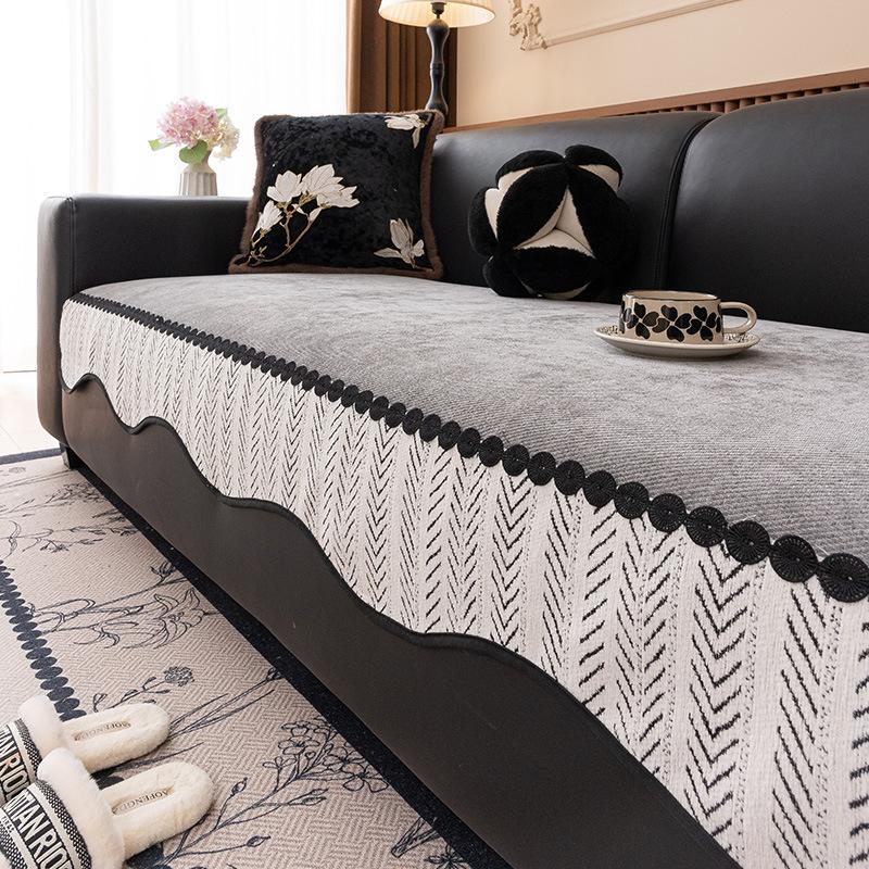 Premium Leather Sofa Special Cushion  New Fixed Non-Slip Cover Cloth Towel Four-Season Universal Seat Cushion