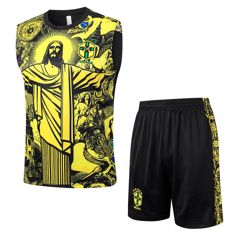 Brazil Sleeveless Football Training Jersey