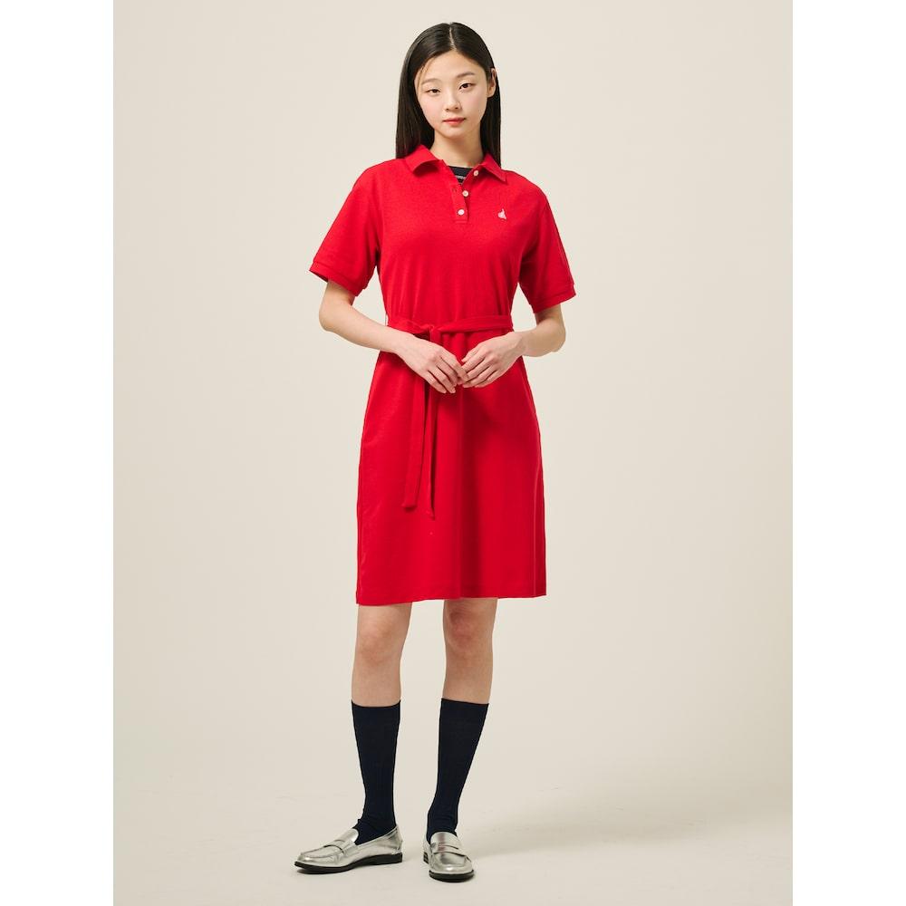Binpolleidiseu [Essential] Red Pique Dress (Bf5471E016)