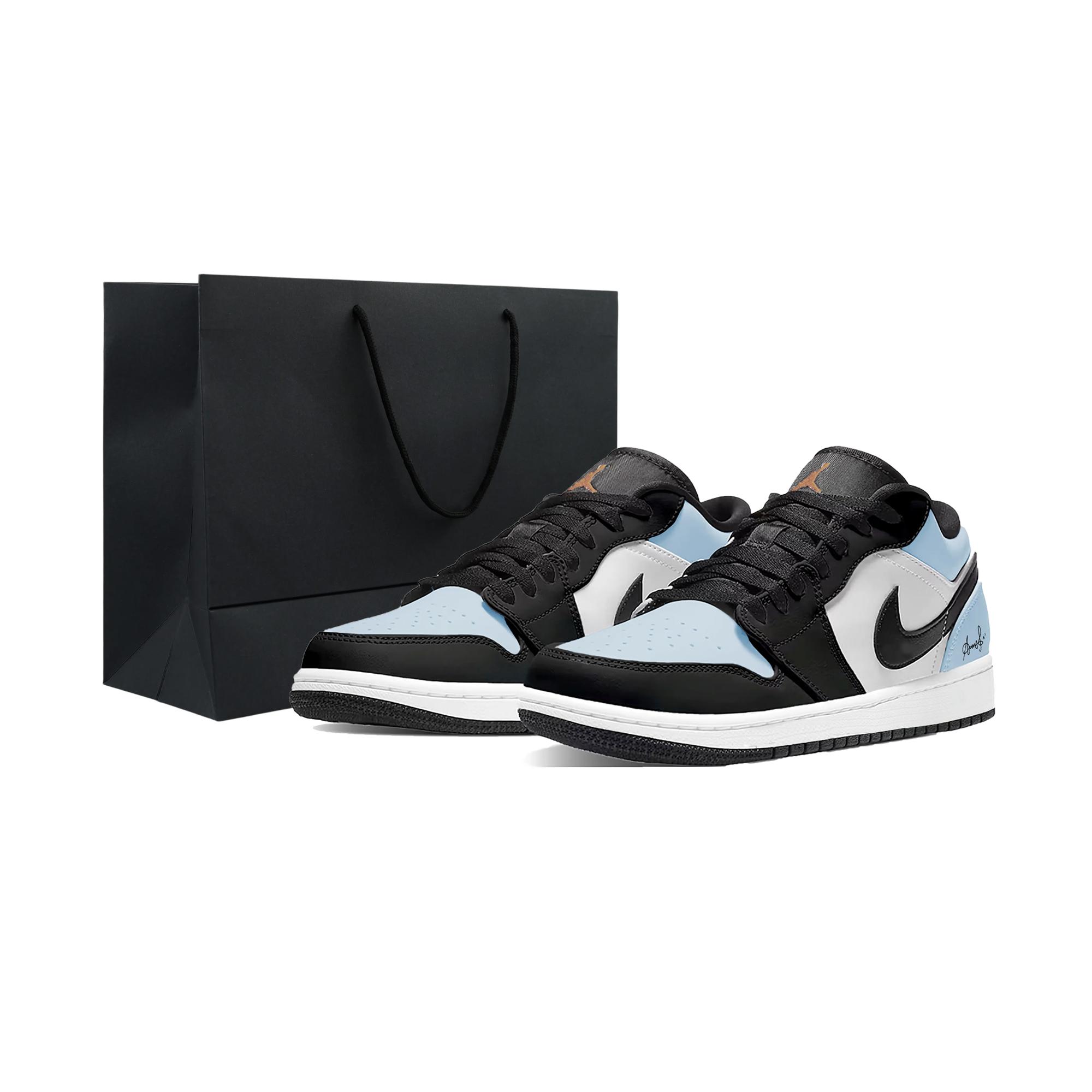 

Jordan Air Jordan 1 Carolina Starry Blue Low top Vintage Basketball Shoes Men s Blue White 553558-081(Team855-) 44