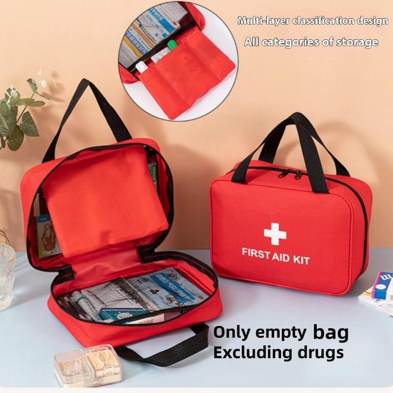 1 Piece Medicine Medical Storage Pouch Portable First Aid Kit Bags Camping Emergency Home Outdoor Travel Handle Bag Organizer