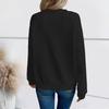 Women's Fashionable Long-sleeved Pullover Solid-color Top