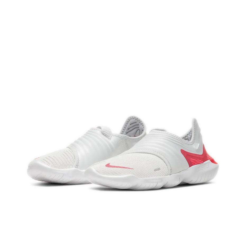 Nike Free RN 3.0 Barfußgefühl Dämpfung Rutschfest Low-Top Freizeit-Laufschuhe Damen Sneaker Weiß Rot AQ5708-009