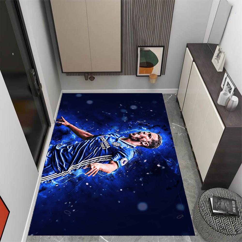 Blue Energy Soccer Player Area Rug Design for Outdoor Bedrooms Decorate room Dining Room Antislip Carpet Anime Office Decor Spiritual Gift