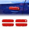 Set For 2011- Dodge Charger ABS Red Door Handle Covers Decoration Cover Trim