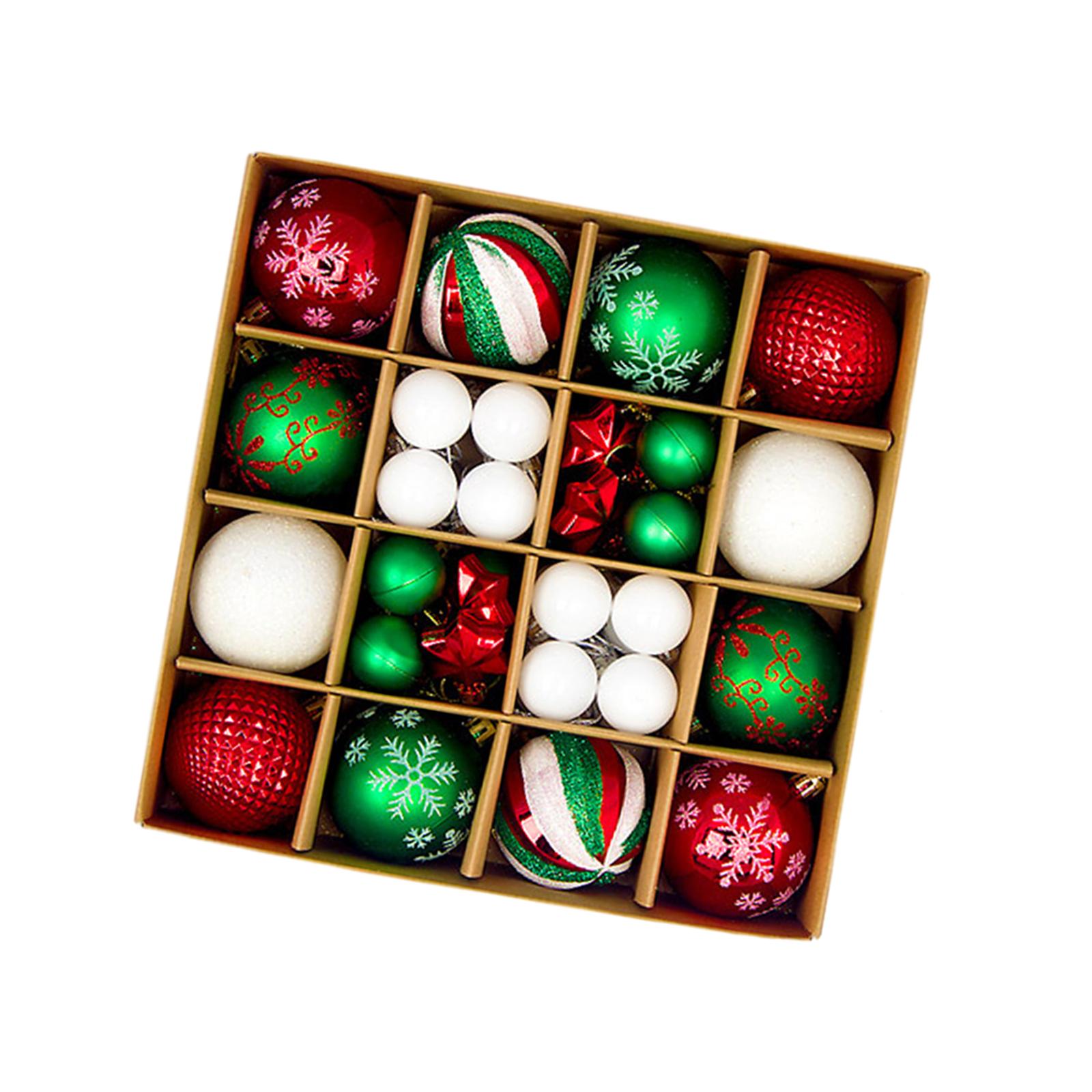 

44 Pieces Christmas Balls Ornaments Christmas Hanging Decoration 3-6cm Pendants Bauble Set for Anniversary Holiday Party Favors