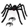 AAAF Giant Furry Spiders For Halloween, 3-Pack Fake Decorations For Outdoor Indoor Yard