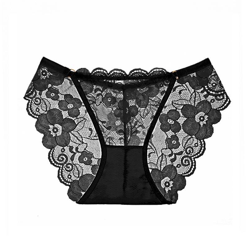 Luxury Women's Lace Panties - Sexy, Low Waist, Transparent, Hip-Lift Design