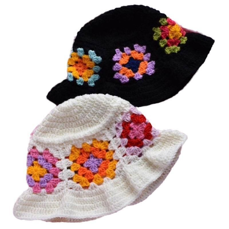 New Crochet Frilled Hat, Adult Lace Woolen Hat, Fashionable and Versatile Ruffled Pullover Hat