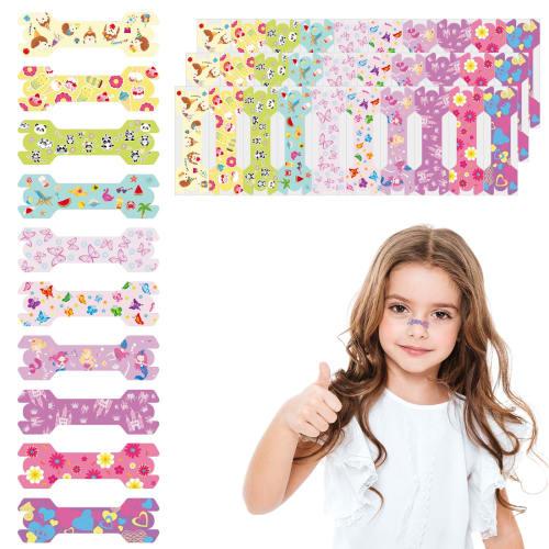 

Sakalife Kids Cartoon Pattern Nasal Strips, 10 Patterns, Breathing Strips, Nasal Breathing Strips, 5.5x1.7cm, Anti-Snoring Nasal Strips, Nostril Dila