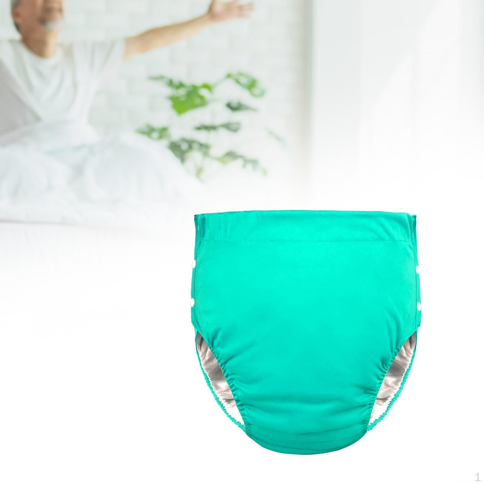 Взрослый тканевый подгузник Моющийся чехол-подгузник Дышащий Удобный для ношения для пожилых Защита от протечек зелёный