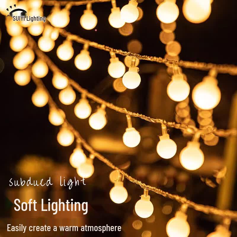 Outdoor LED String Lights for Camping and Festivals Small Round Ball, 3m 20 Lights