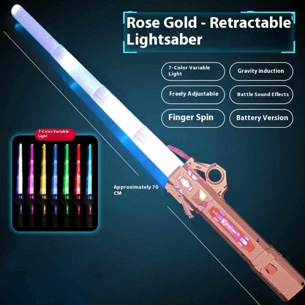 Laser Sword Two-in-one Seven-color Retractable Transformation Light Sword Star Wars Children's Stall Toy Night Market Explosion