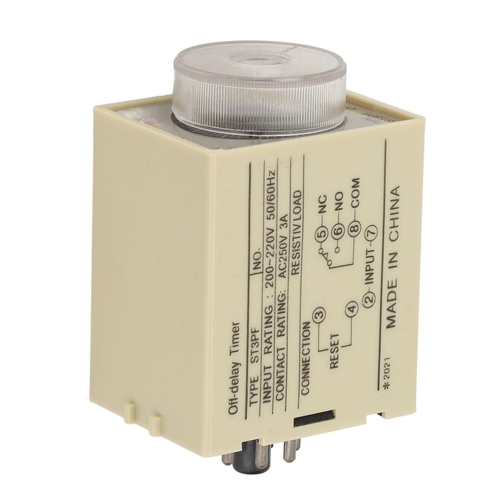 Zeitrelais Einstellbare Zeitsteuerung Strom Aus Timer Verzögerung AC 200?220V ST3PF Zubehörteil