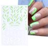 6pcs Versatile Glitter V-shaped French Skirt Fluttering Milk Nail Stickers Nail Art Adhesive Backing Decorations