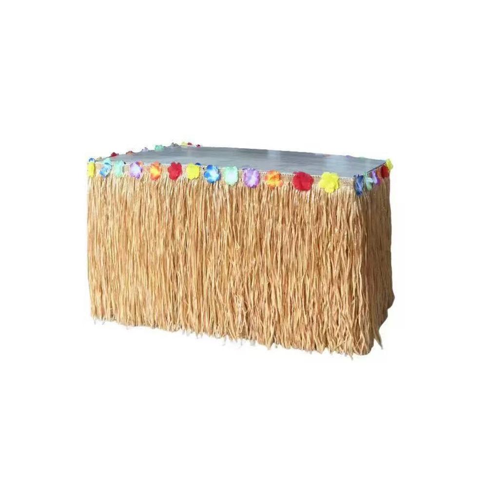 200x75cm Outdoor Beach  Atmosphere Decorative Table Skirt Tassel Table