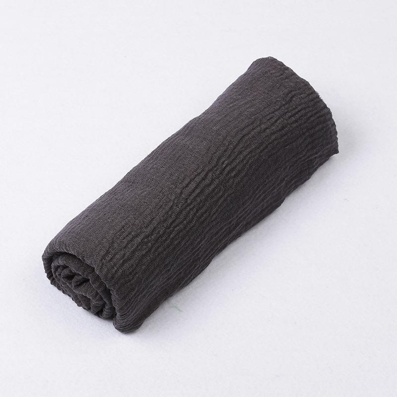 180*90cm Women Muslim Crinkle Hijab Scarf Femme Musulman Cotton Linen Solid Headscarf Islamic Hijab Shawls and Wraps
