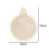6Pcs Christmas Cross Stitch Hole Carving Wooden Pendant Embroidery Slices DIY for Xmas Holiday Christmas Tree Decorations