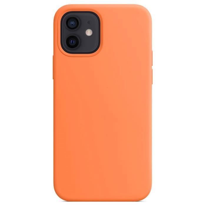 Schutzhülle - E.F.CONNECTION - für iPhone 12 Pro - Premium TPU - Stoßfest - Rutschfest Orange