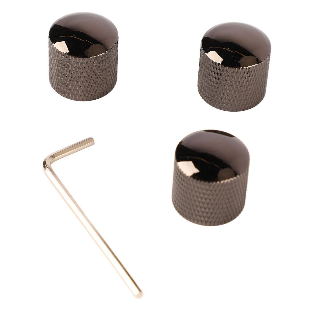 3 Stück Gitarre Dual Stacked Knöpfe Tonregler Metallknopf Ersatz für E-Gitarre Bass GD107