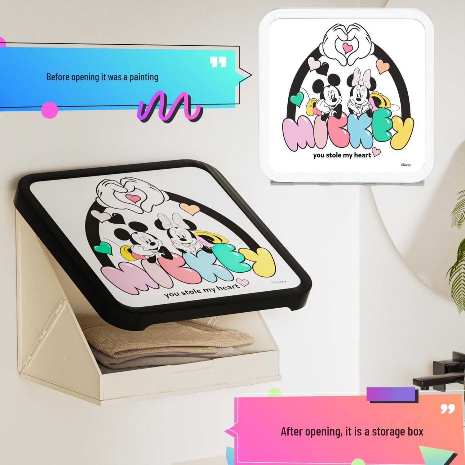 

Wall-Mounted Bathroom Storage Box, No-Drill Installation