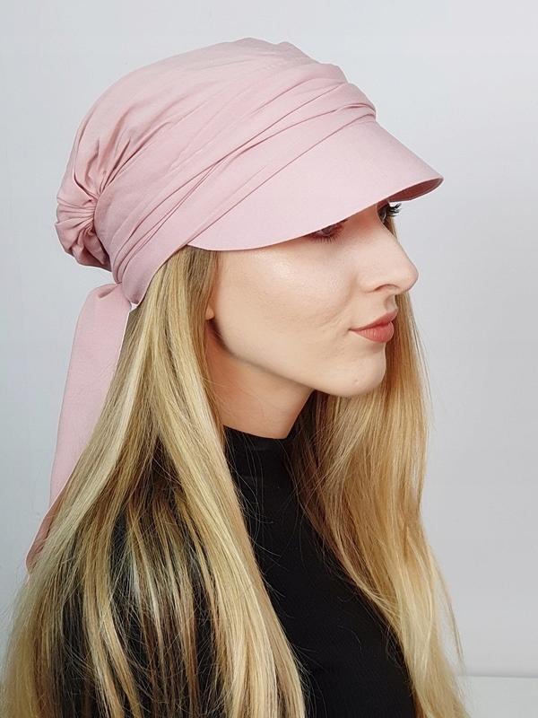 Turban Lara Z Daszkiem 162 Chusta Bez Wzoru Marszczona Wiązana Z Wiskozy