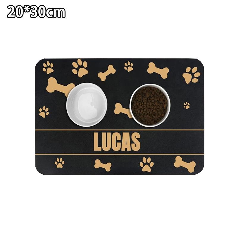 Diatomaceous Mud Absorbent Pet Placemat For Food And Water Bowl With Waterproof Quick-Dry Rubber Backing Non-Slip Home Pet Mat