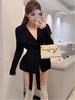 Women's European Chic Tie-Waist Cardigan Sweater - Stylish Autumn/Winter Fashion