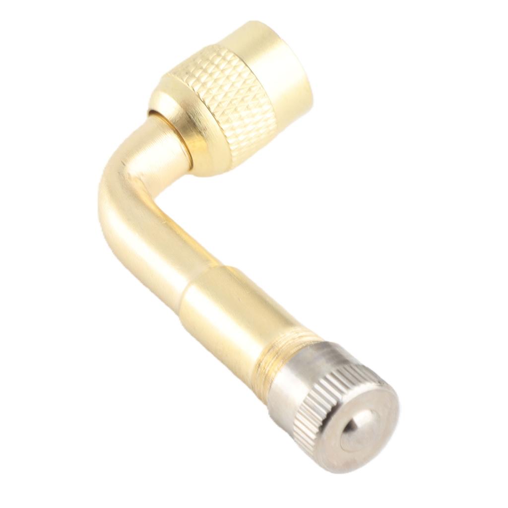 Metal Dust , sy Installation, 90 Degree Brass Tyre Valve Extension for Auto Car Tire Maintenance