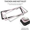 NEW Bling Crystal Car License Plate Frame Women Rhinestone License Plate Frame Cover Holder Car Accessories with Screw 31*16cm License Plate Covers