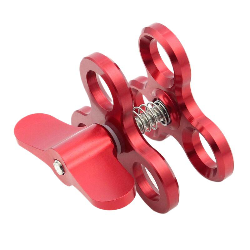 Triple Ball Clamp 3 Holes Underwater Arm Diving Bracket For Photography Torch Aluminum Diving Lights Ball Butterfly Clip Mount
